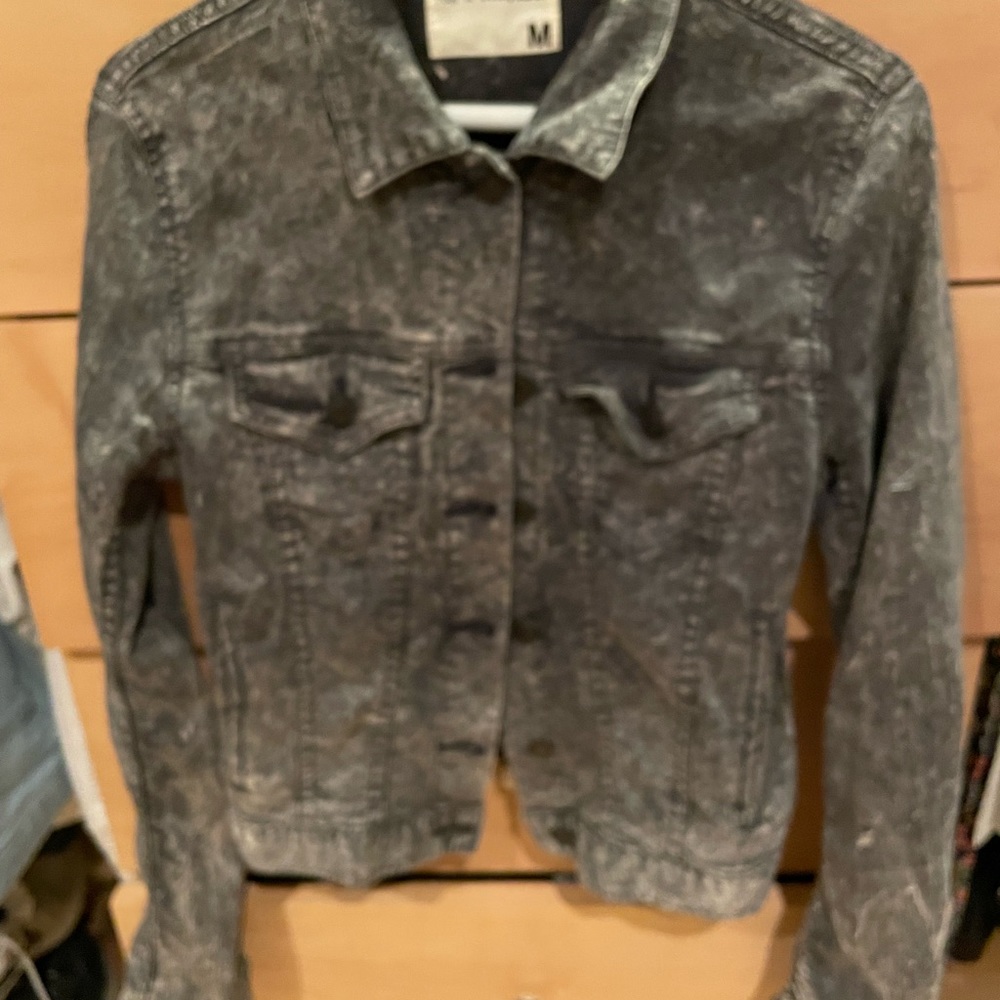Rag & Bone washed black denim jacket size M